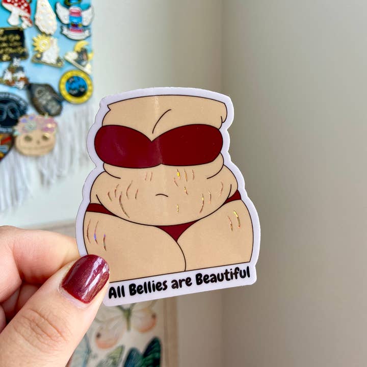 Wild Rabbit Beads - Vente Autocollants pour téléphone et ordinateur portable - Autocollant en vinyle (tous les ventres sont beaux)