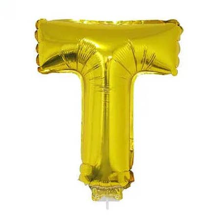 Ballon am Stiel - 16" Goldbuchstabe T für den Großhandel von Party Expo, LLC