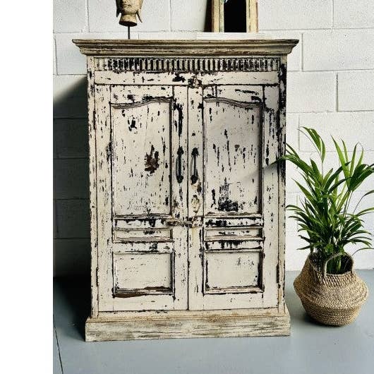 Paloma Black (Casa Natura Design, S.L.) - Wholesale Cabinet - Beautiful Vintage Wood Cabinet With 2 Doors0