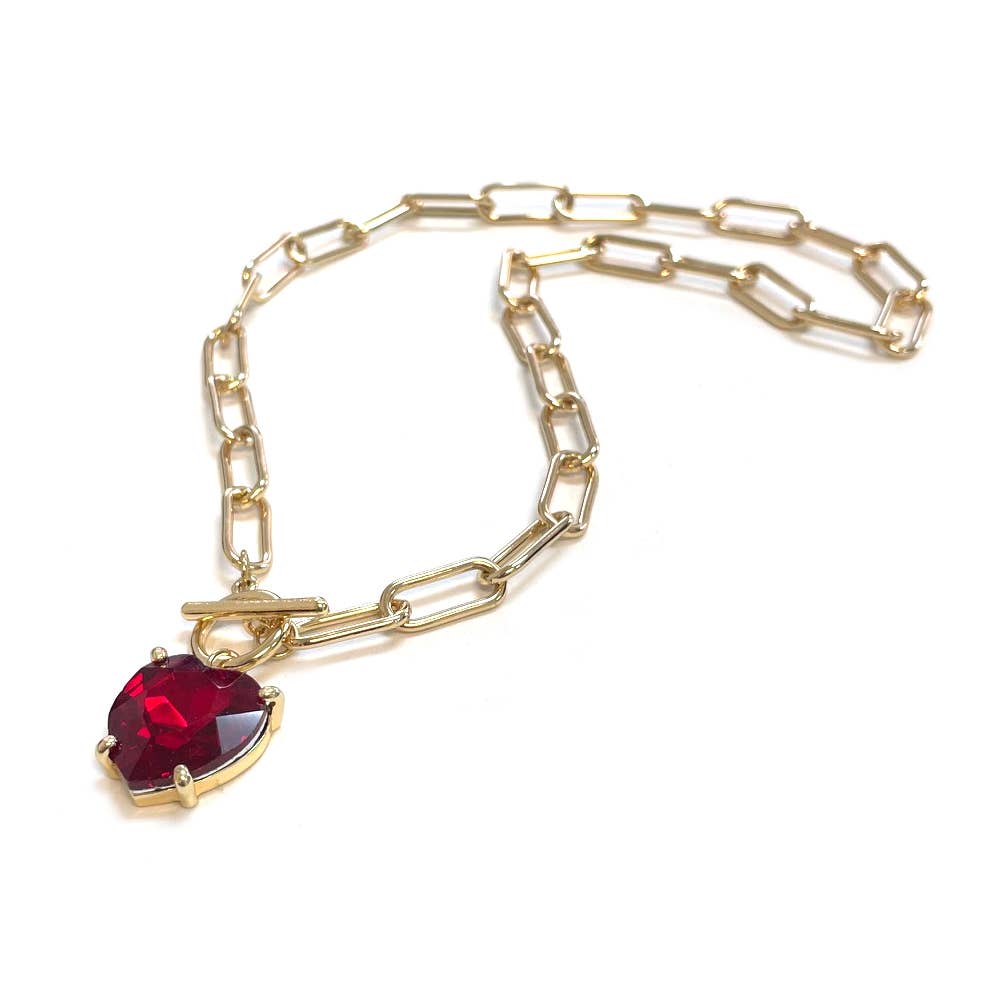 StarryNYC – wholesale Hänge-/berlockhalsband – Hjärtglas kristallpärlhänge med Toggle T bar halsband2