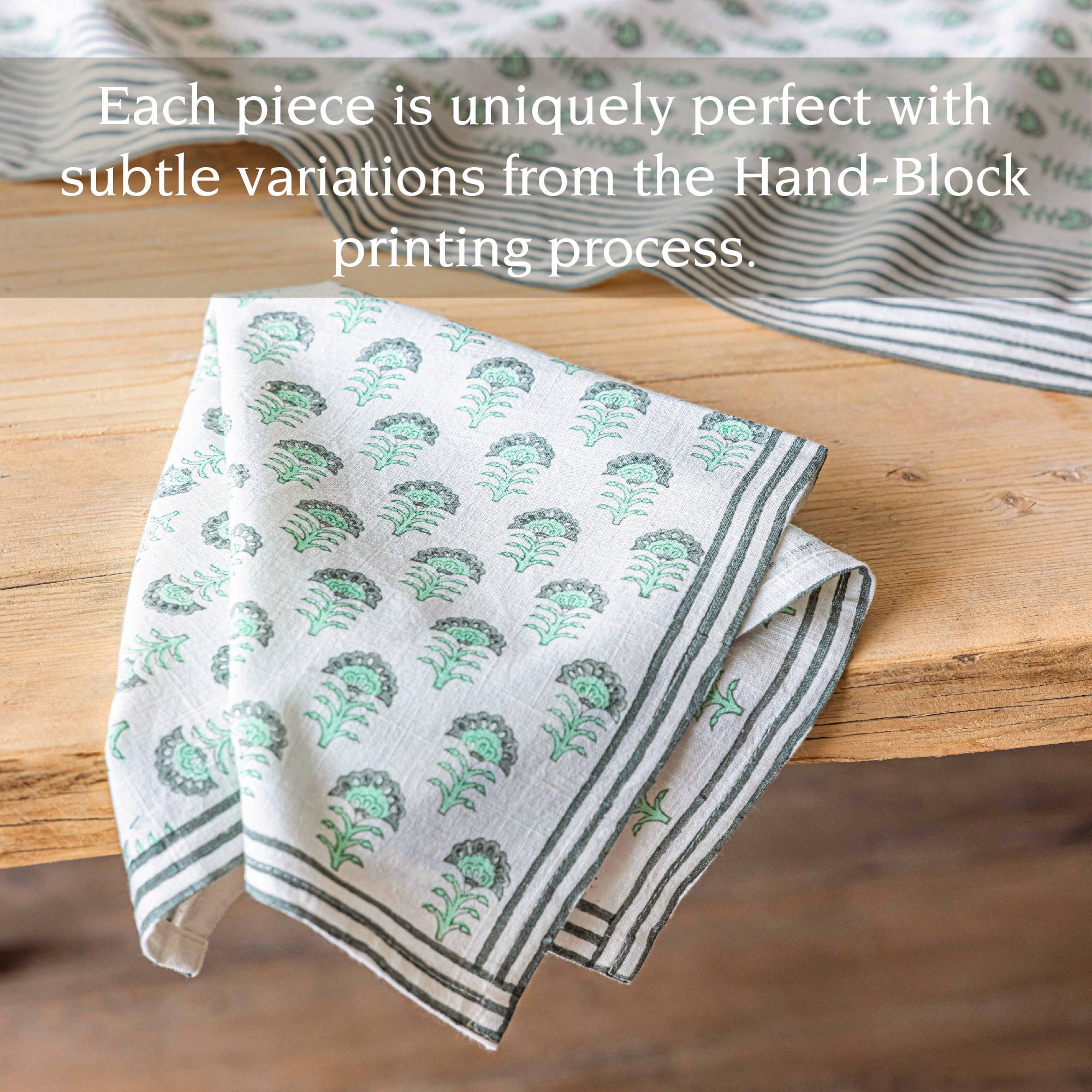 over&back - Wholesale Dinner & Cloth Napkin - Artisan Hand-Blocked Cloth Napkins – 100% Cotton – Set of 4 21