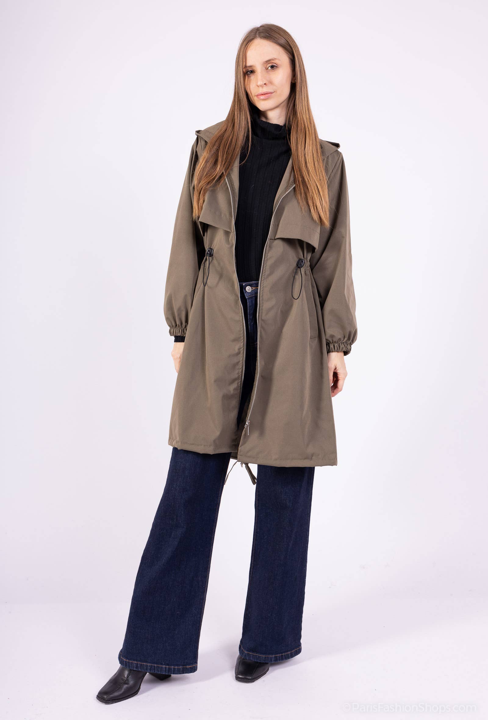 Pépouz' Paris - Wholesale Parka - Women's - Long hooded parka with adjustable drawstrings