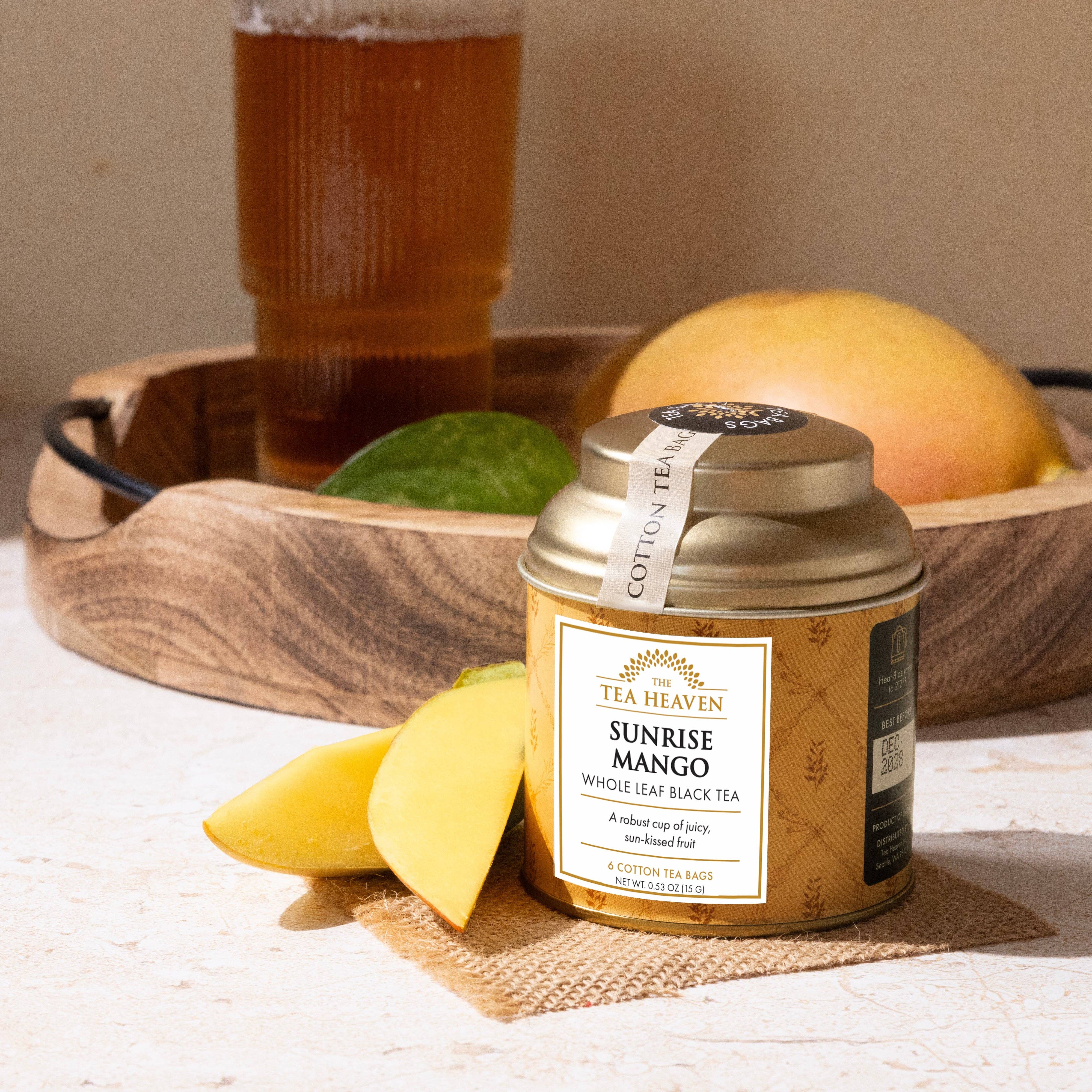 The Tea Heaven - Wholesale Tea Bags - Sunrise Mango Mini Tea Bag Canister2