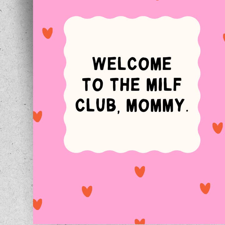 hellopinlin - Wholesale Postcard - Postcard "Welcome to the MILF Club, Mommy" | Recycled paper1
