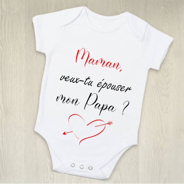 Body bébé personnalisé demande mariage pour la vente par Tendance Cadeau
