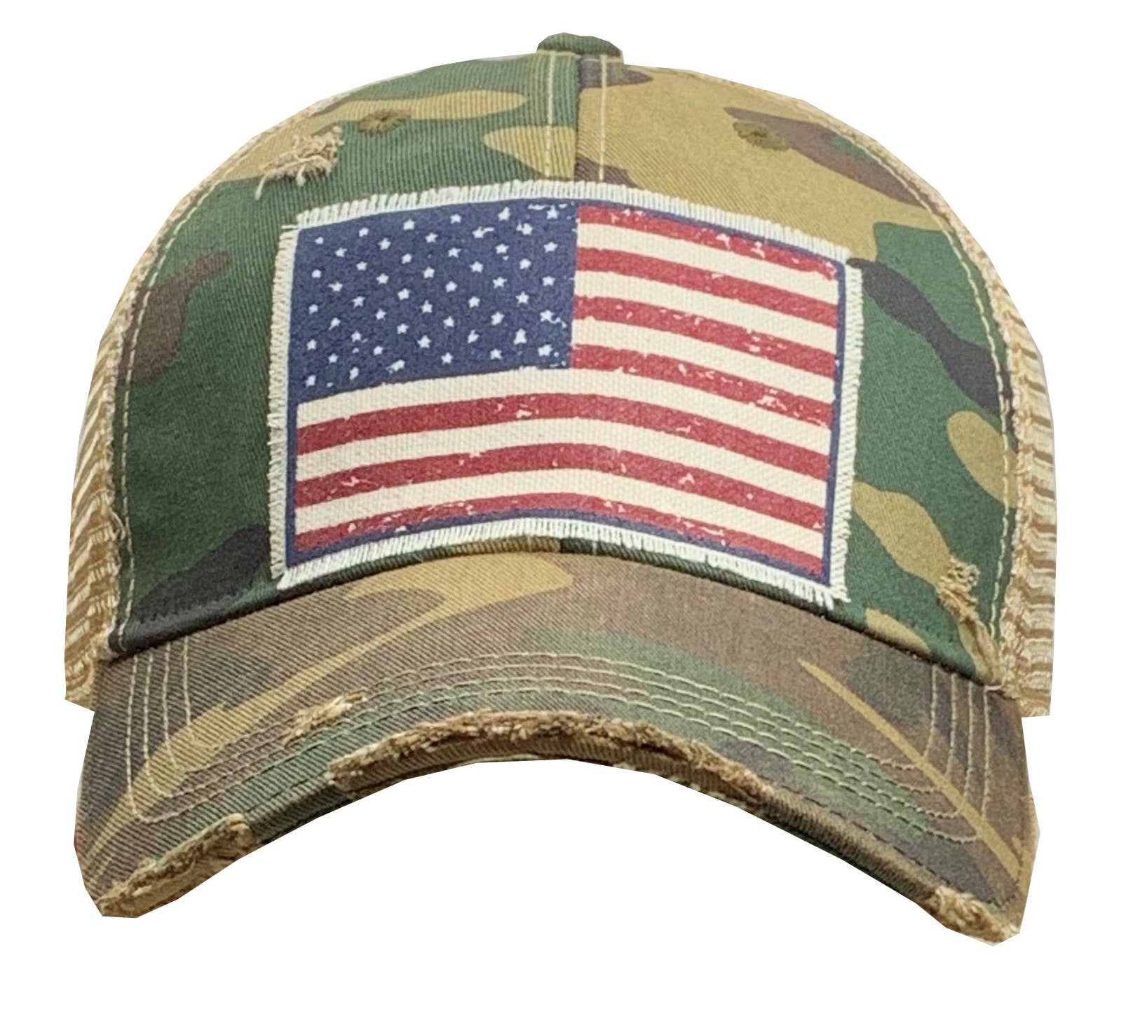 Vintage Life - Wholesale Trucker Hat - Unisex - American Flag USA Distressed Trucker Hat Baseball Cap7