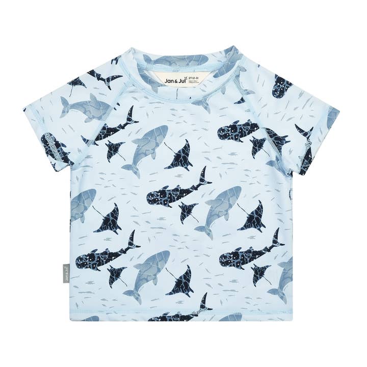 Whale Play | Kids Short Sleeve UV Top for wholesale by Jan & Jul