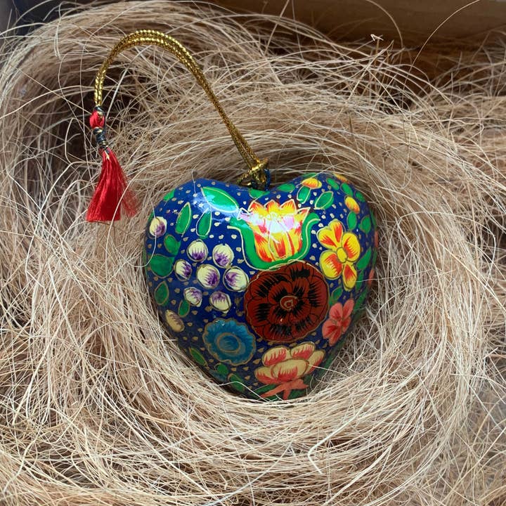 Azul Floral - Coração por atacado de Dalit Goods Co