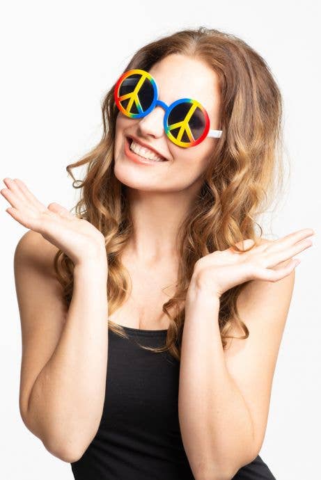 Partychimp - Wholesale Party Favor - Hippie Peace Glasses - Party Accessory1