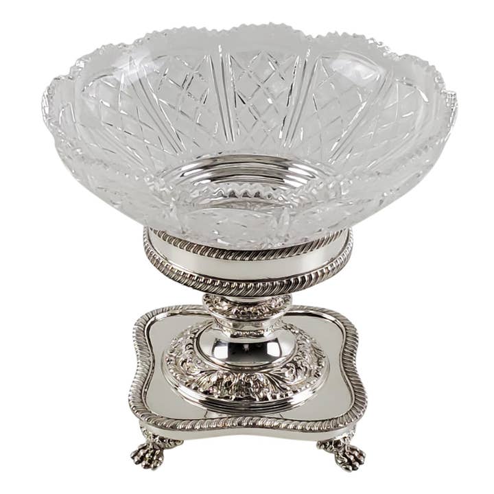 Compota Gadroon Base Cuadrada Diseño 11'H x 11'W para venta al por mayor de Corbell Silver