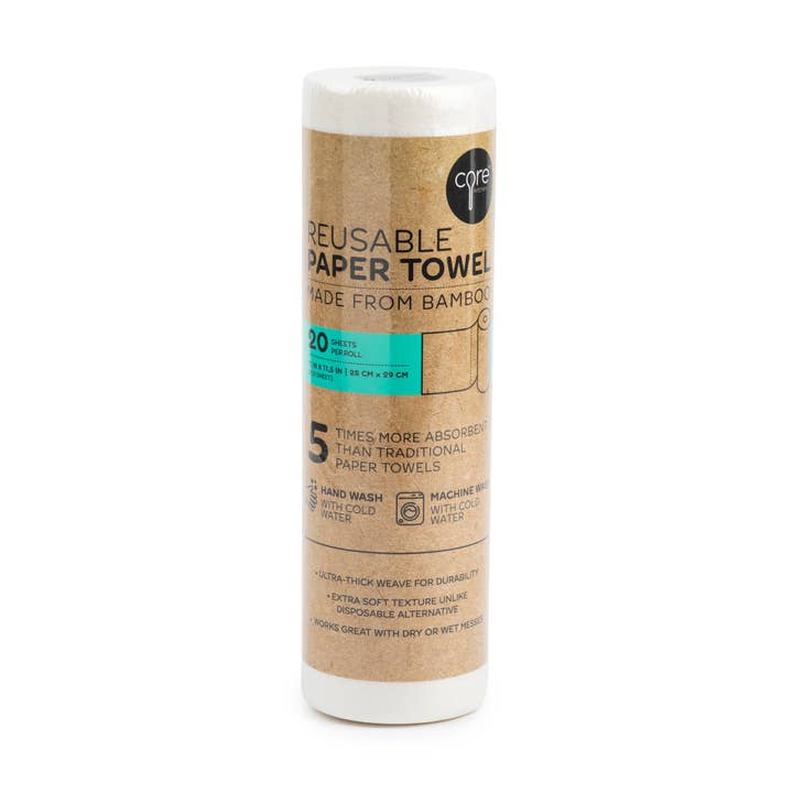 1PK Reusable Bamboo Paper Towel Roll for wholesale by Core Home