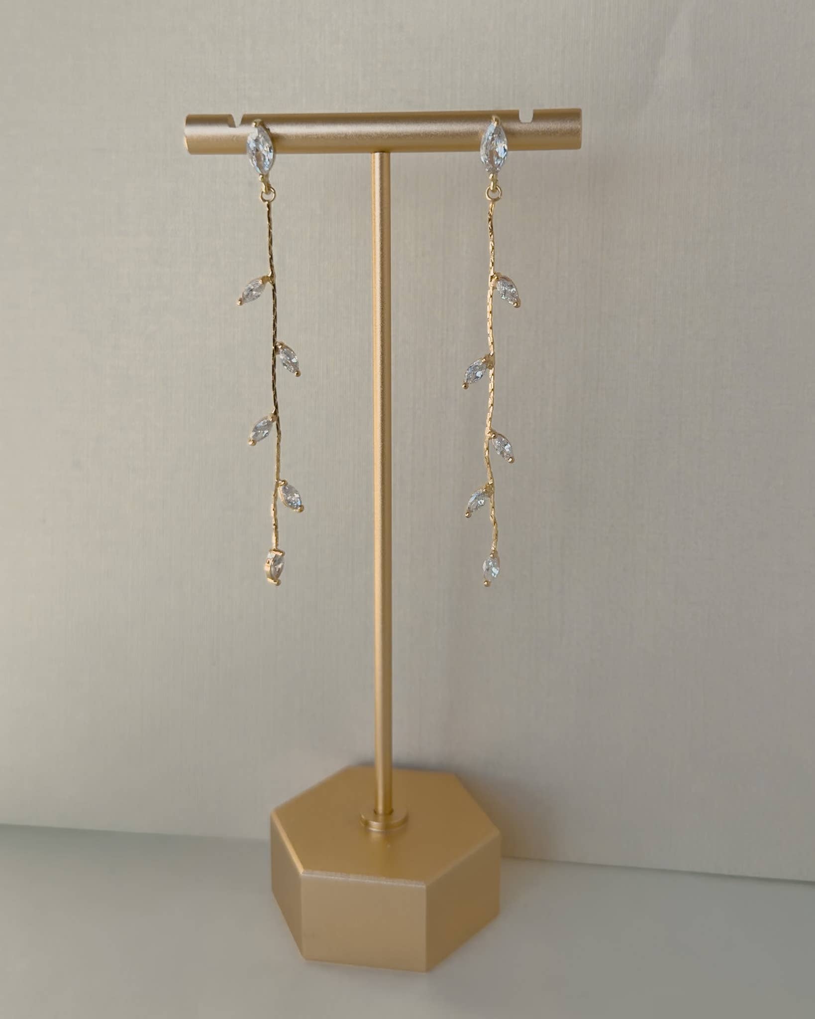 Clay & Fern Co. - Wholesale Dangle Earrings - Lydia Earrings - Gold Wedding Jewelry 2