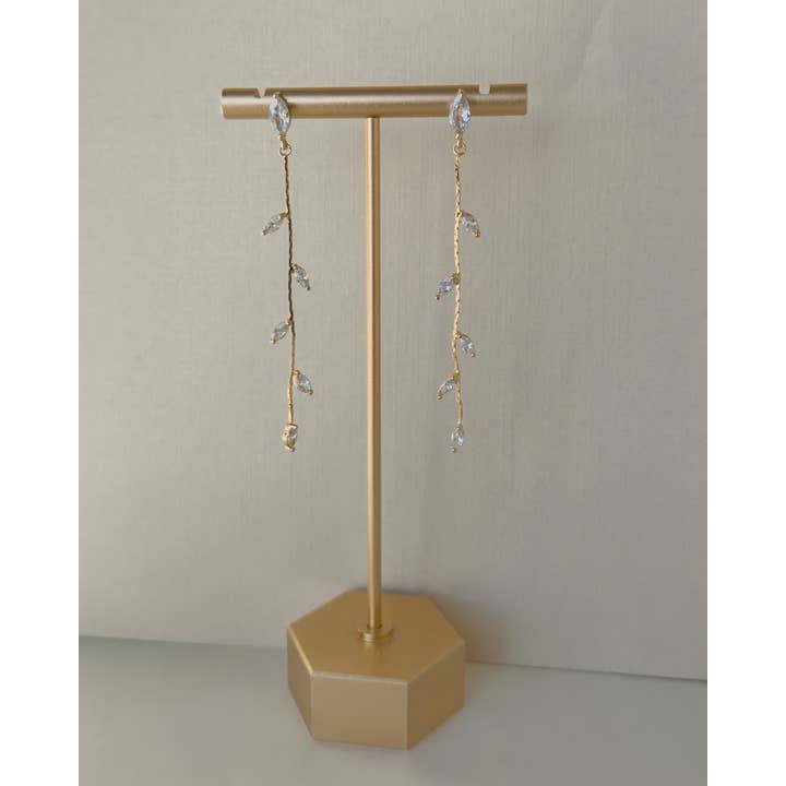 Clay & Fern Co. - Wholesale Dangle Earrings - Lydia Earrings - Gold Wedding Jewelry 2