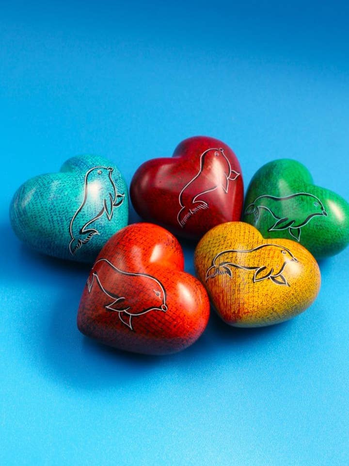 Heart small seal - soapstone for wholesale by polanski speckstein