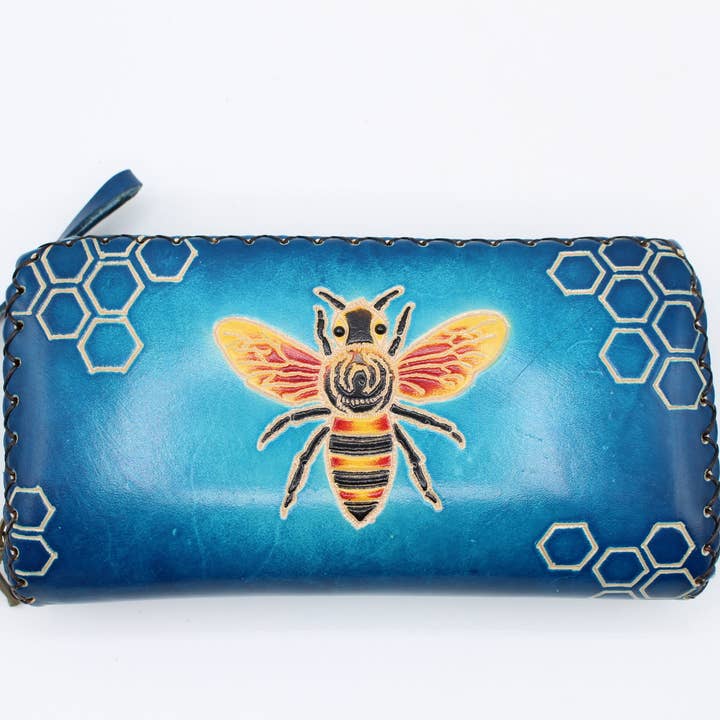 Sunflower Handmade leather inc - Wholesale Wallet - Women's - Handmade leather bee wallet