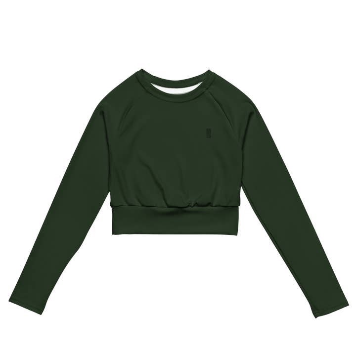 Cropped Rashguard Bønita - Verde scuro per la vendita all'ingrosso da parte di Bønita Clothing