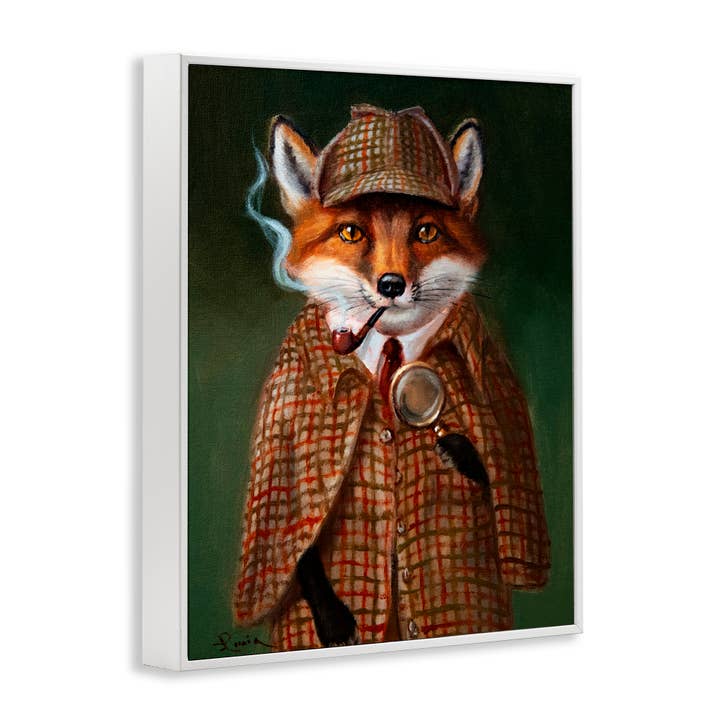 Stupell Industries - Wholesale Wall Sign - Detective Fox with Pipe - Framed Wall Art15