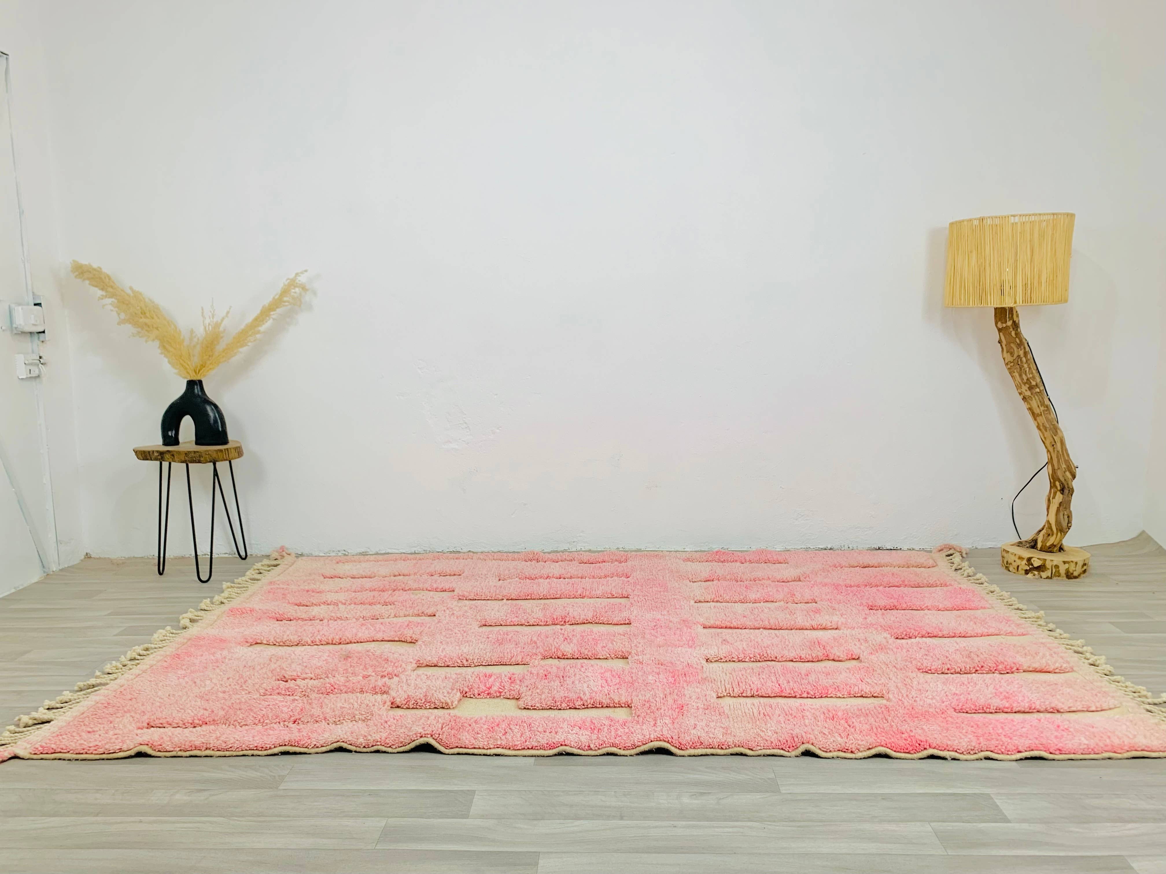 BerberNest – wholesale Area rug – Pink Hand tufted Berber Moroccan rug1