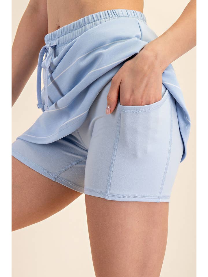 Rae Mode - Wholesale Athletic Skirt - Women's - MODAL SCUBA STRIPE SKORT18