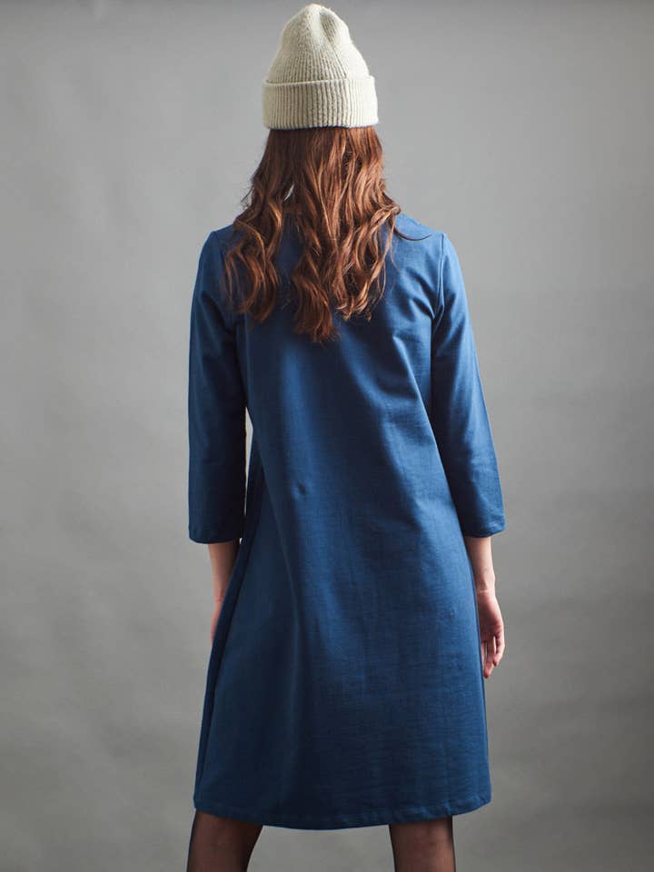 Loop Knit Blau Sylvan Shiftkleid Loop Strick Blau für den Großhandel auf Faire