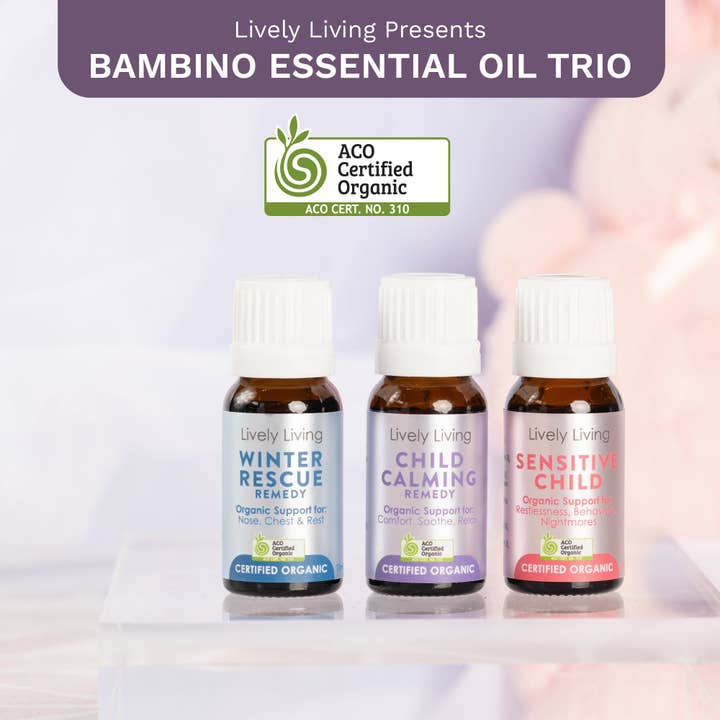 Lively Living - Wholesale Essential oil - Bambino - Certified Organic Essential Oil Trio10