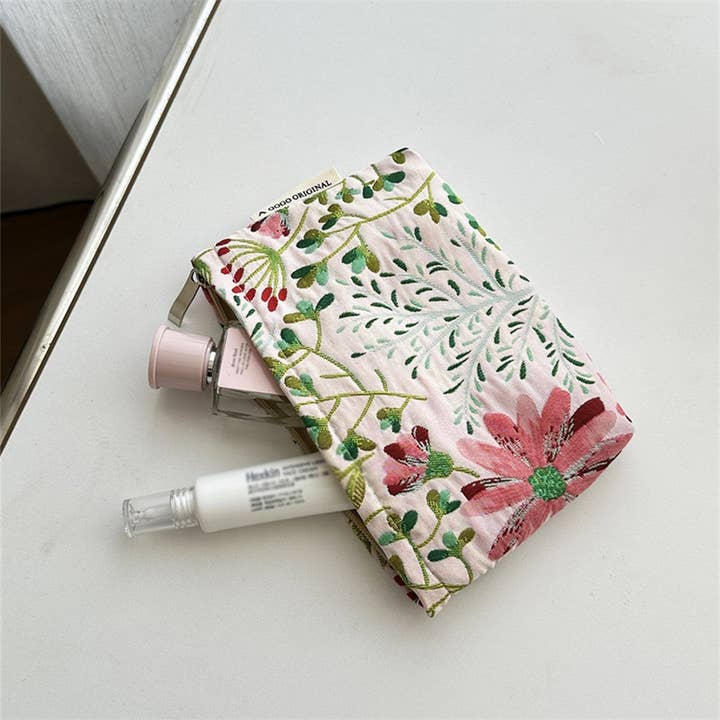 ACCITY - Wholesale Makeup/Cosmetic Bag - Floral Makeup Bag Travel Wash Wallet Storage Pouch_CUAB00693