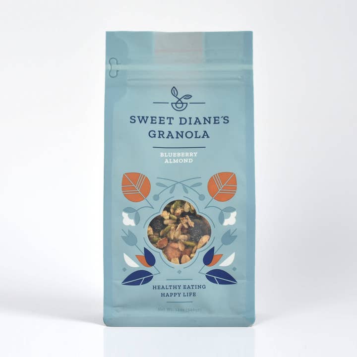 Blueberry Almond All Natural and Organic Granola for wholesale by Sweet Diane's