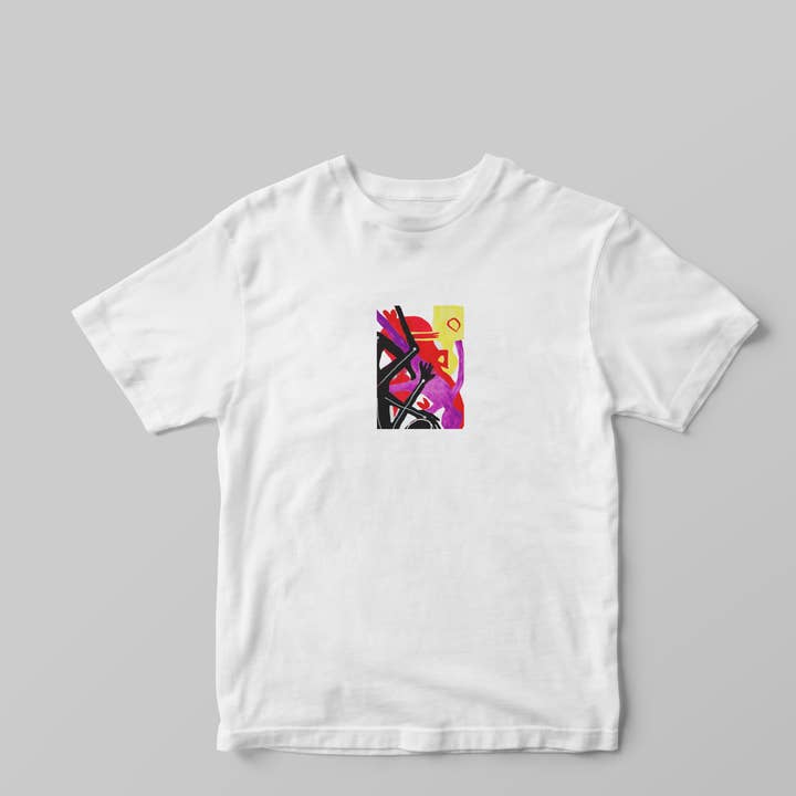 Tangle farbig illustriertes T-Shirt für den Großhandel von Truzn