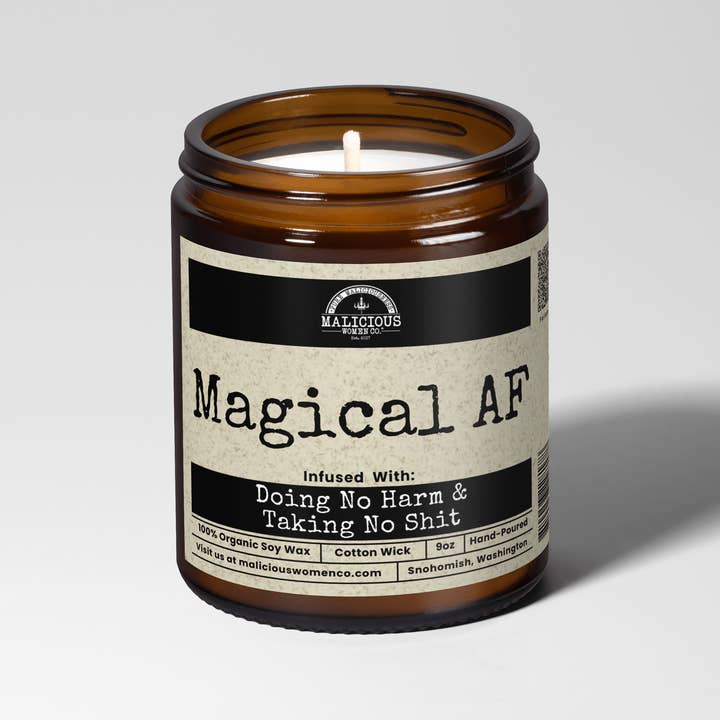 Magical Af 9oz Witch Candle Malicious Women Co for wholesale by Malicious Women Candle Co