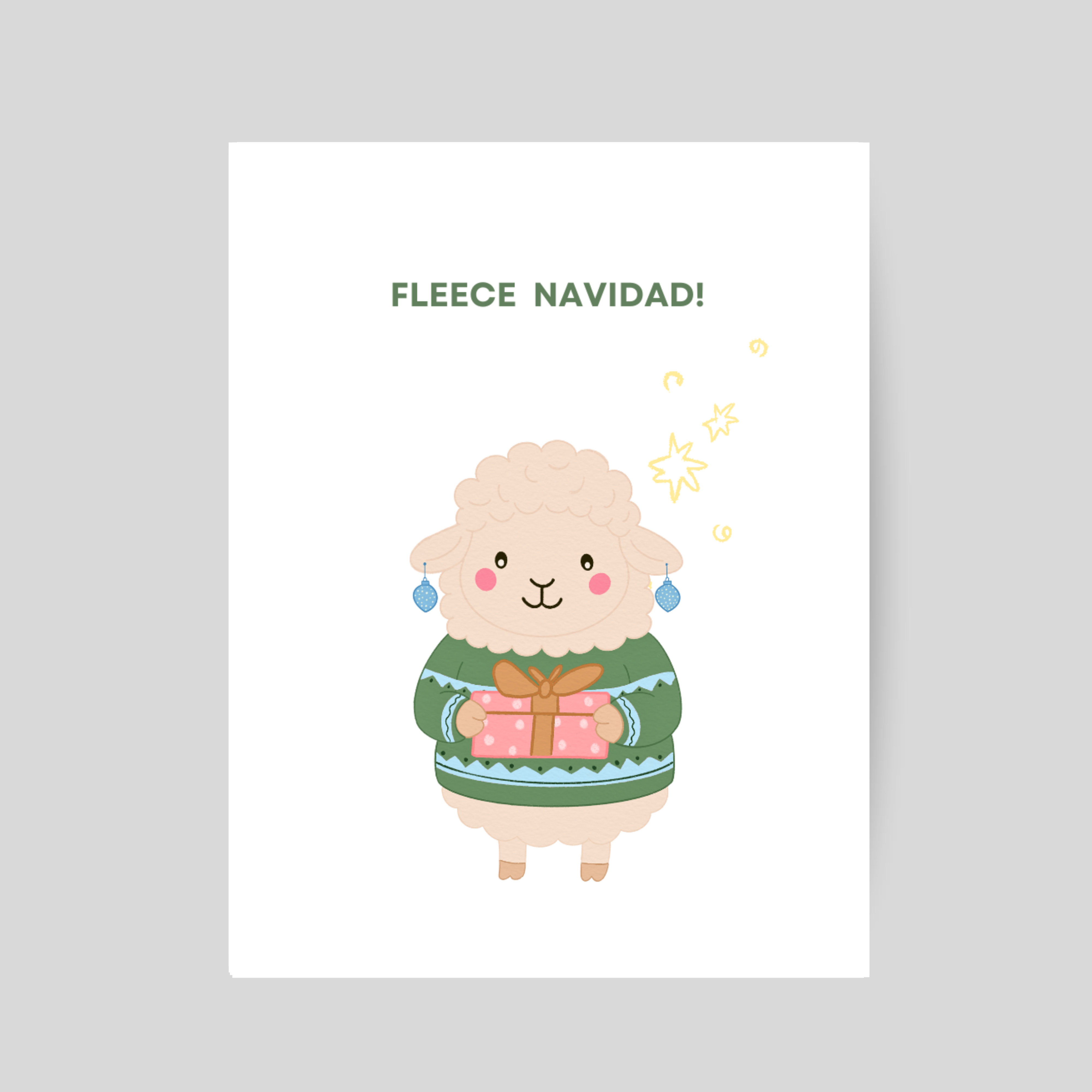 Momo's Pun - Wholesale Christmas Card - Fleece Navidad - Christmas Pun Card2