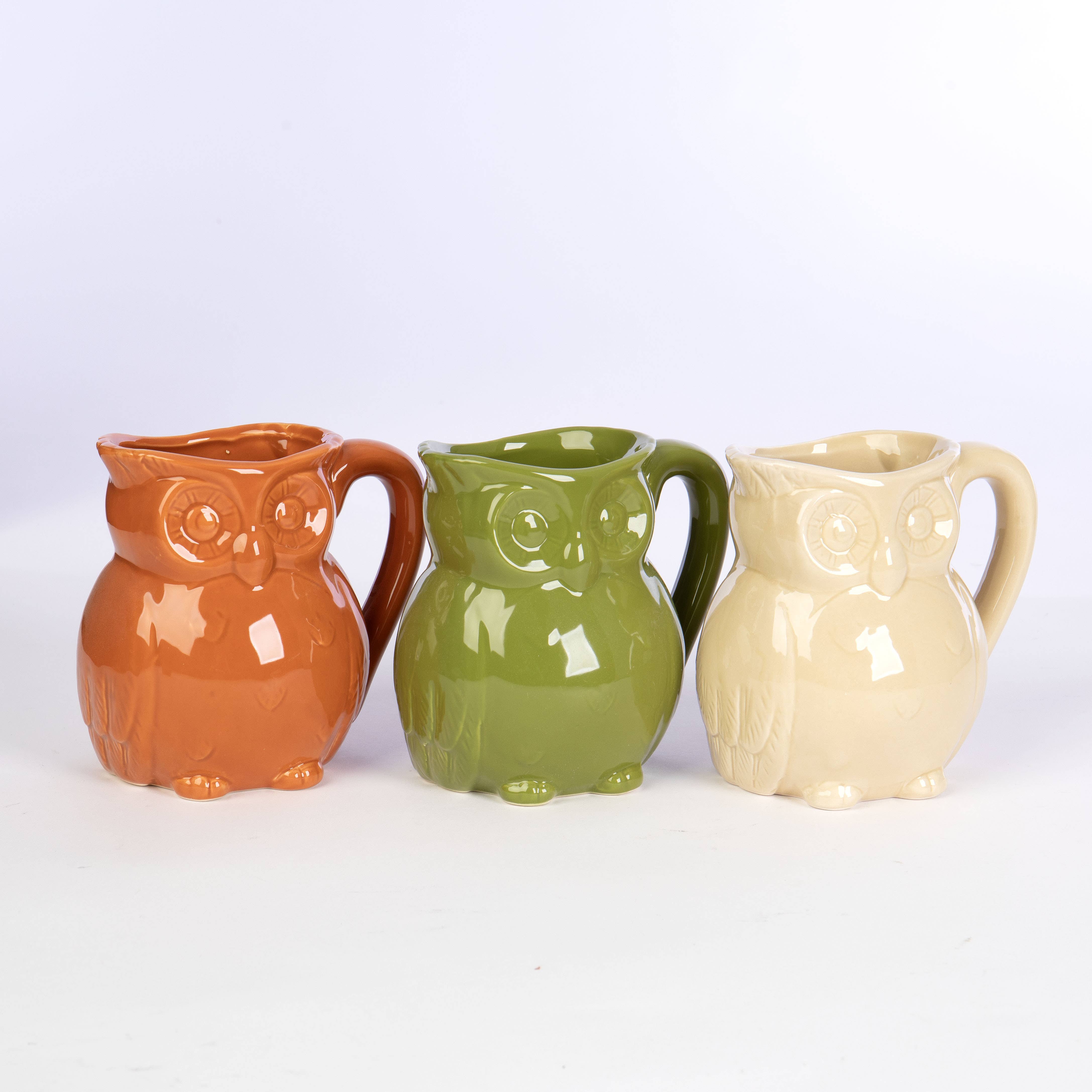 Willow Group - Wholesale Pitcher - Glazed Ceramic Owl Pitcher Floral Arrangements Vase 12pcs2