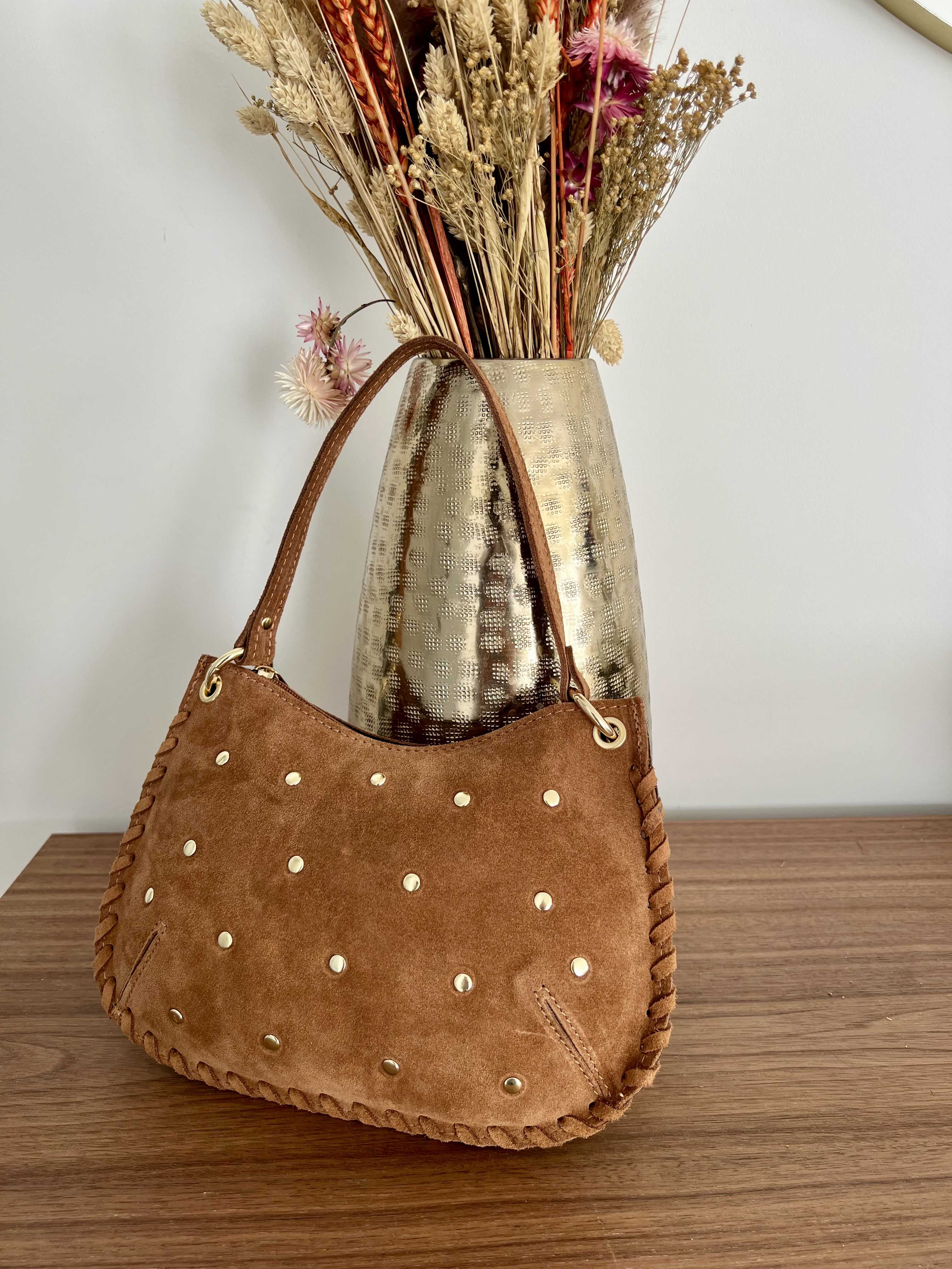 Anais - Vendita all'ingrosso Tracolla - Donna - Borsa a spalla Anna 61001 in pelle scamosciata con borchie15