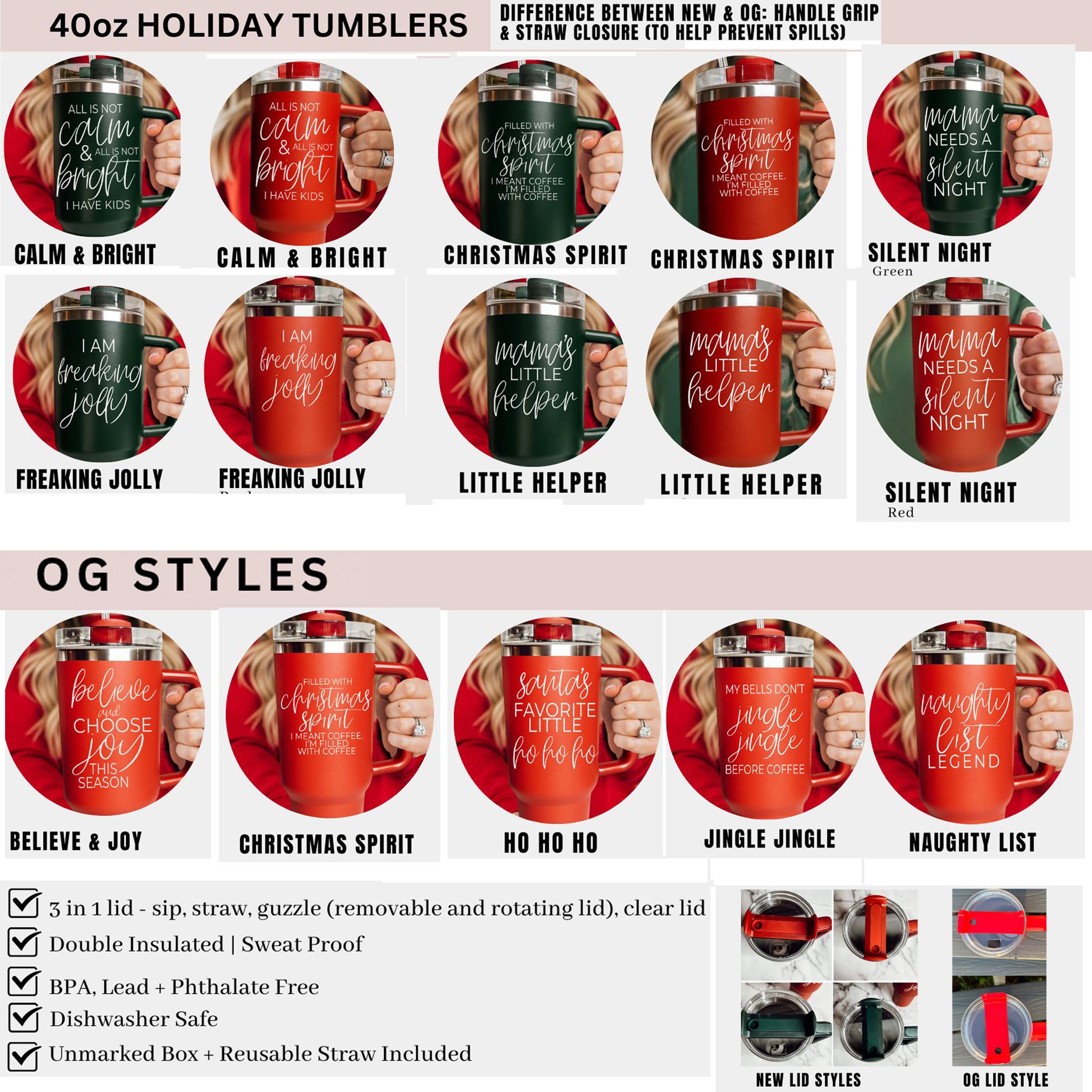 Gia Roma - Wholesale Insulated Mug/Tumbler - Funny Christmas Gift for Mom, 40oz Holiday Tumbler w/ handle1