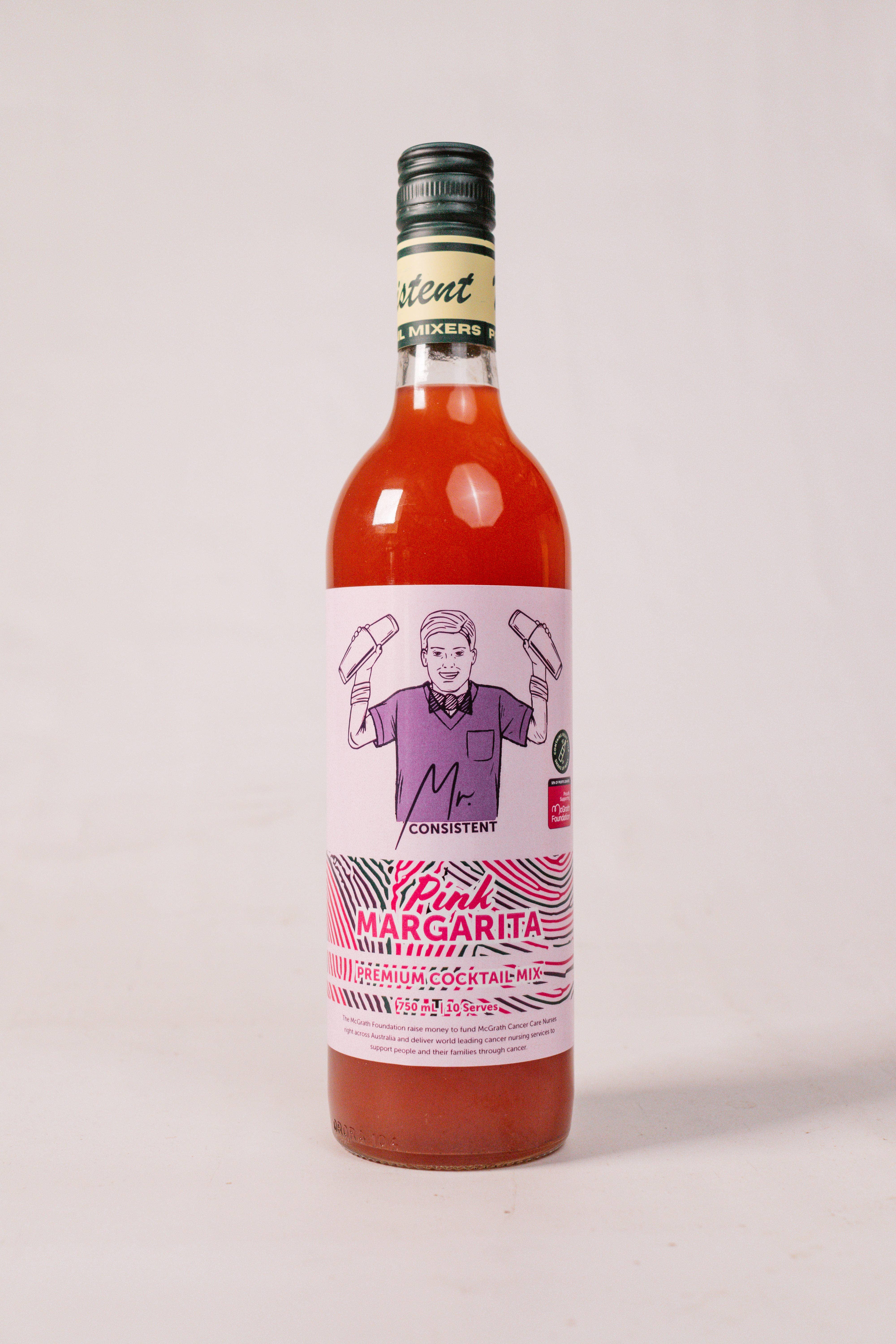 Mr. Consistent - Wholesale Cocktail mix/syrup - Pink Margarita Mixer 750 mL - 10 Serves