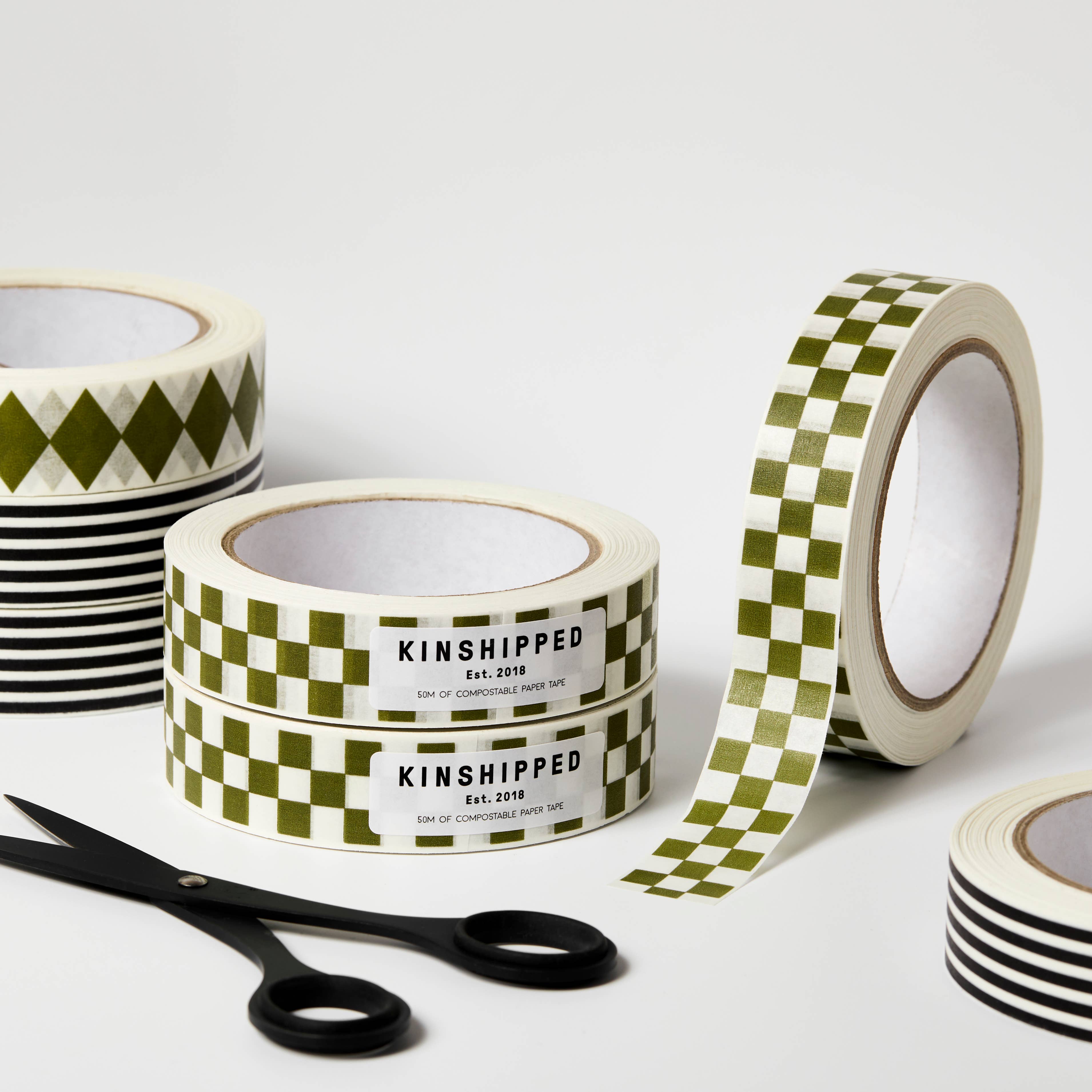 Kinshipped - Wholesale Tape - PAPER TAPE - CHECKERBOARD0