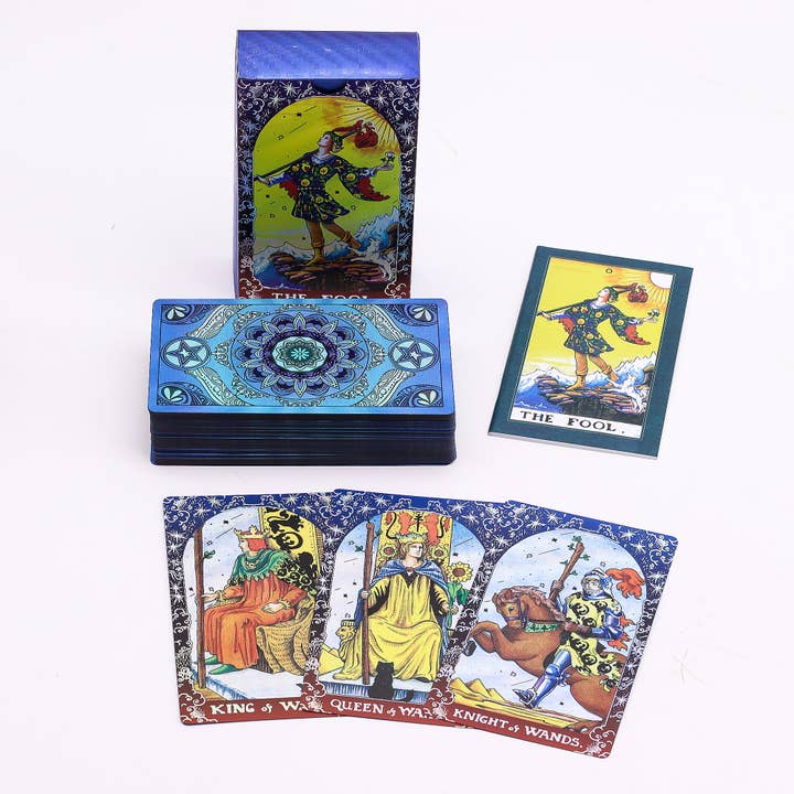 Ancient Wisdom – wholesale Tarot cards – Tarot Card Set Blue Foil - Mandala - with booklet1