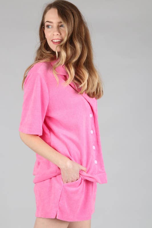 Peace Love Line - Wholesale Shorts - Women's - TOWEL TERRY SOFT POCKET SHORTS7