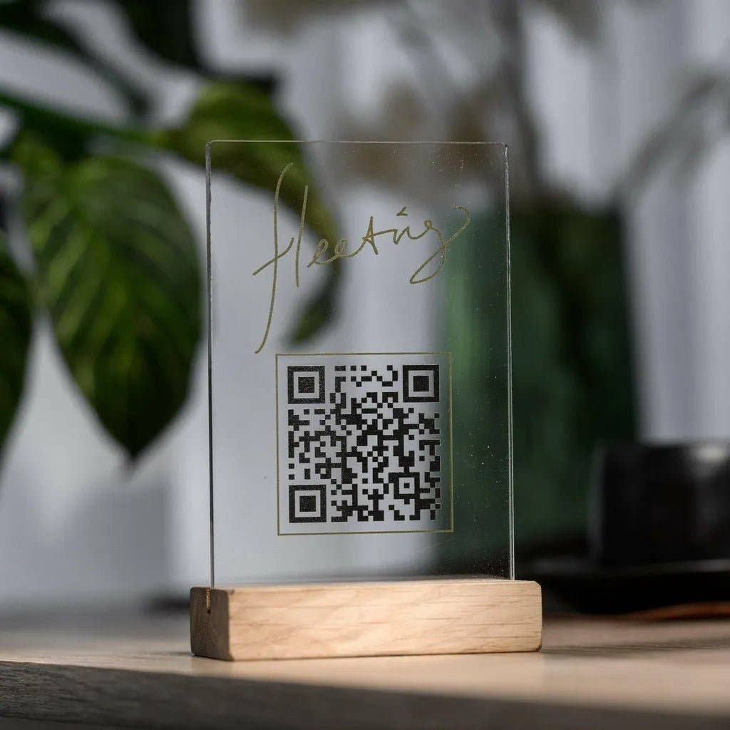 Inko Horeca Accessories – wholesale Sign – Acrylic Transparent QR Code Menu Sign (QW04)3