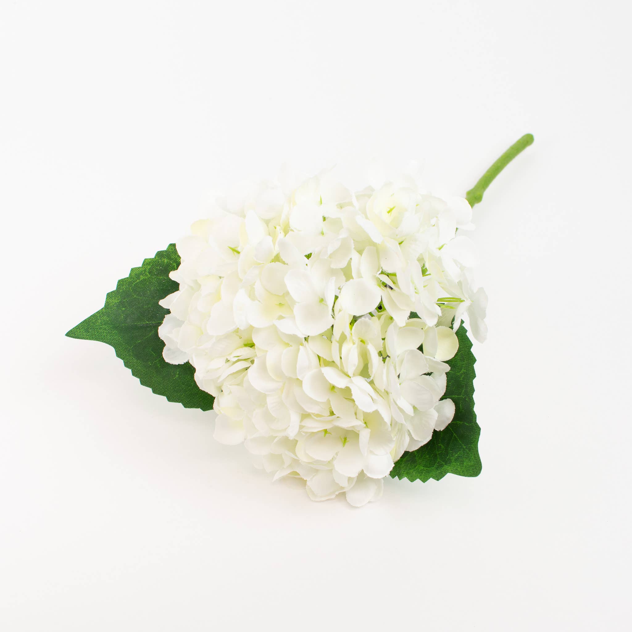 Mills Floral Company - Venta al por mayor Flores artificiales - Palillo sintético para hortensias, encaje blanco, 13 pulgadas1