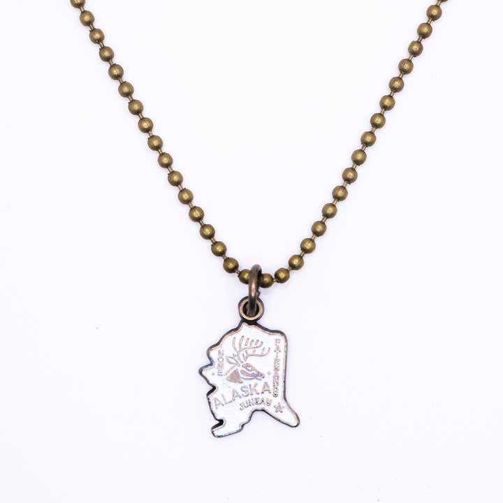 Gleeful Peacock - Wholesale Individual Charm/Pendant - Alaska State Charm (available with Bracelet or Necklace)4