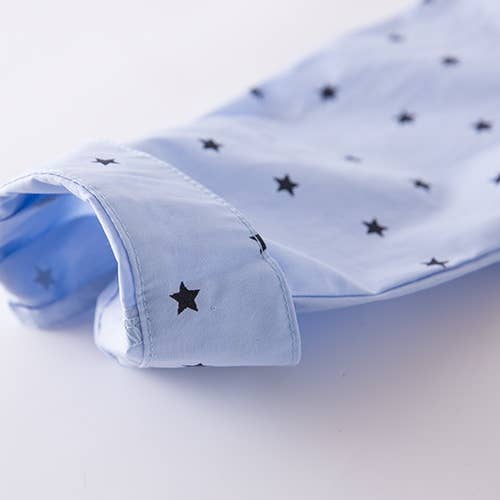 Fennco Styles - Wholesale Button Down Shirt - Kids - Blue Star Long Sleeve Boy Cotton Button-Down Dress Shirt