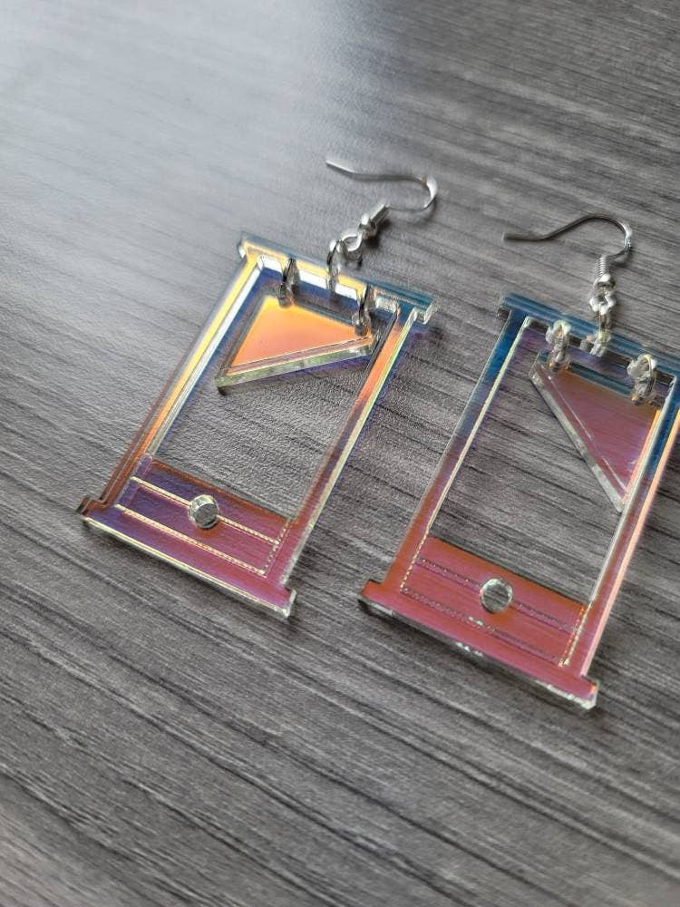 Fallen Pine Studio - Wholesale Dangle Earrings - Iridescent Guillotines3