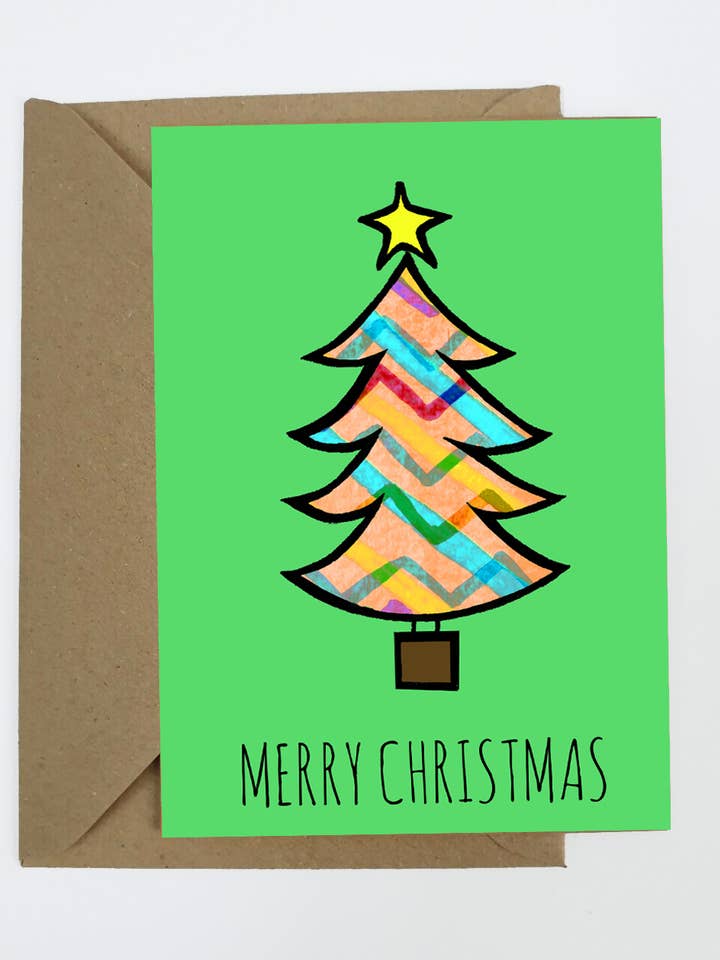 Biglietto albero di Natale per la vendita all'ingrosso da parte di Antonietta Torsiello London