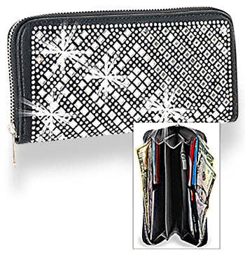 Handbag Express – wholesale Wallet – Women's – Unique Rhinestone Design Accordion Wallet7