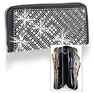 Handbag Express – wholesale Wallet – Women's – Unique Rhinestone Design Accordion Wallet7