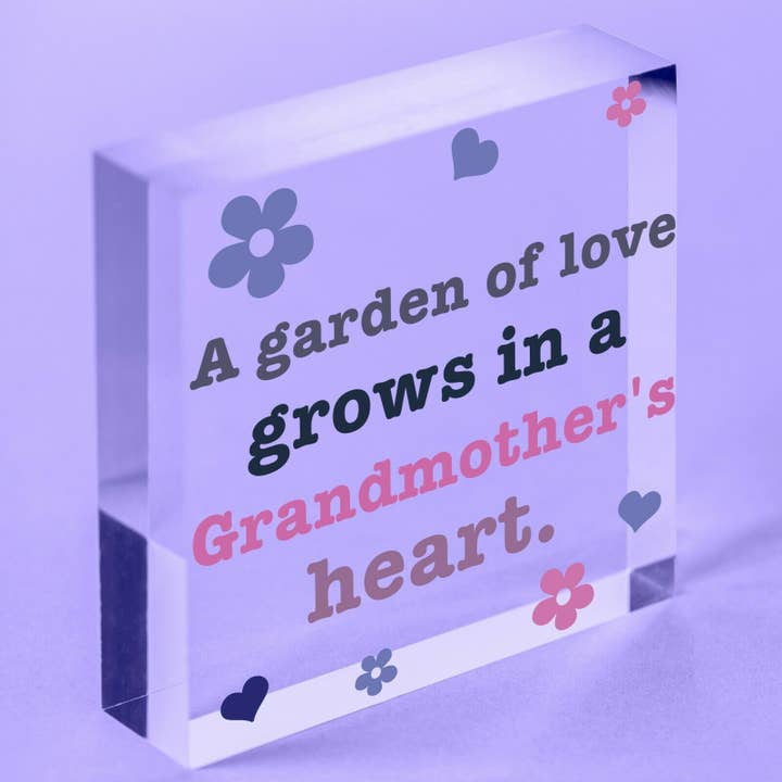 Grande ricordo natalizio in blocco acrilico per compleanno della nonna per la vendita all'ingrosso da parte di 2PersonalShop