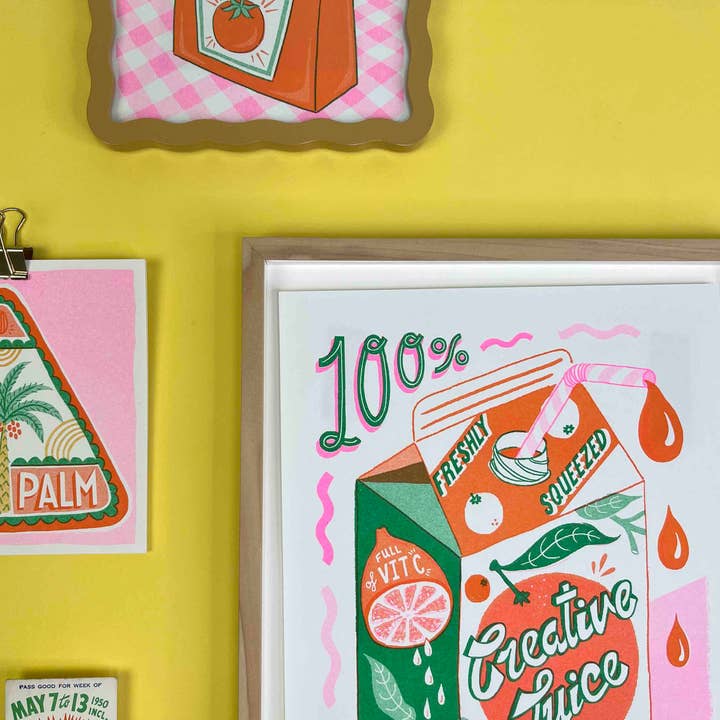 Jacqueline Colley - Wholesale Art print - A4 Creative Juice Risograph Print3