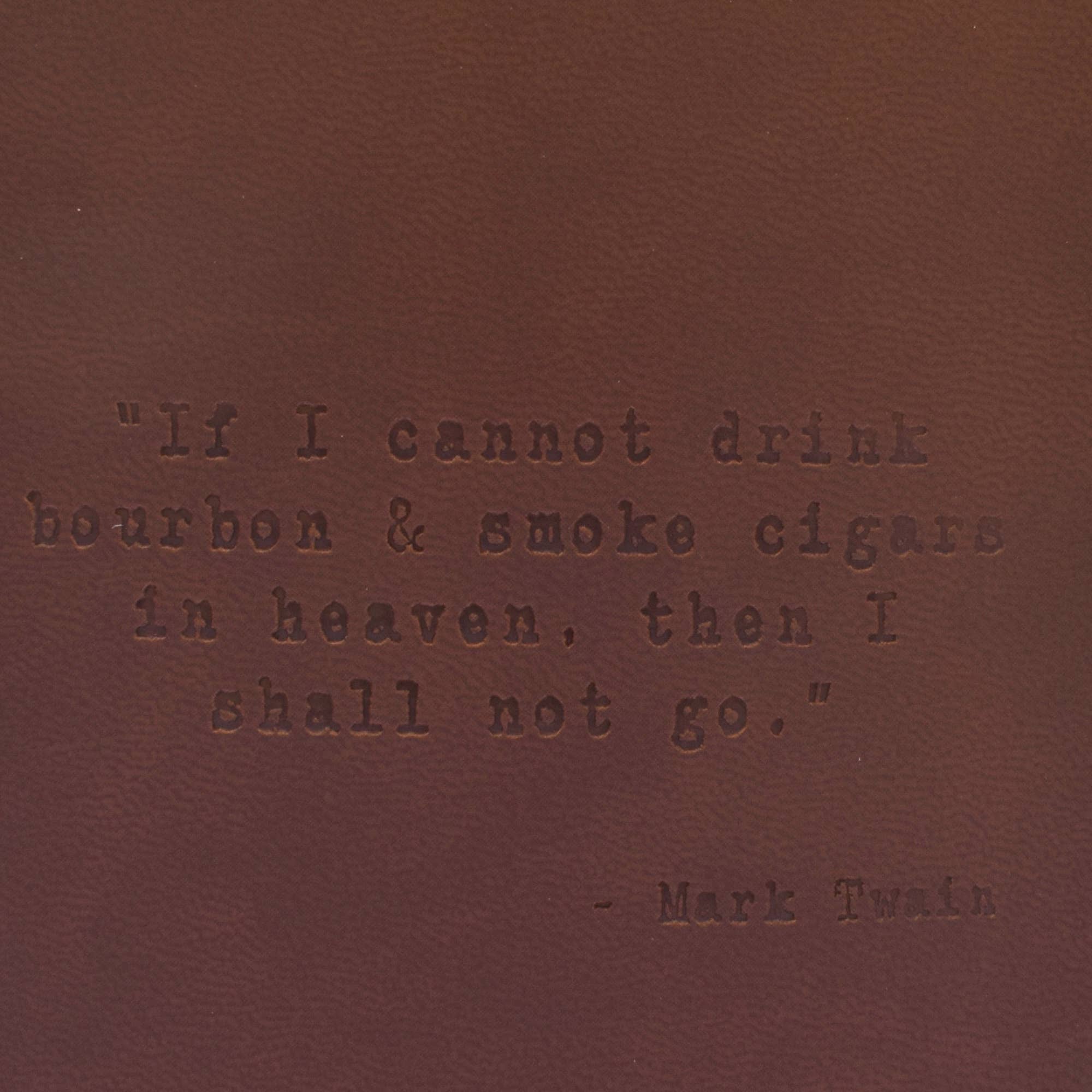 Layne Wilson - Wholesale Flask - Mark Twain Quote Leather Flask3