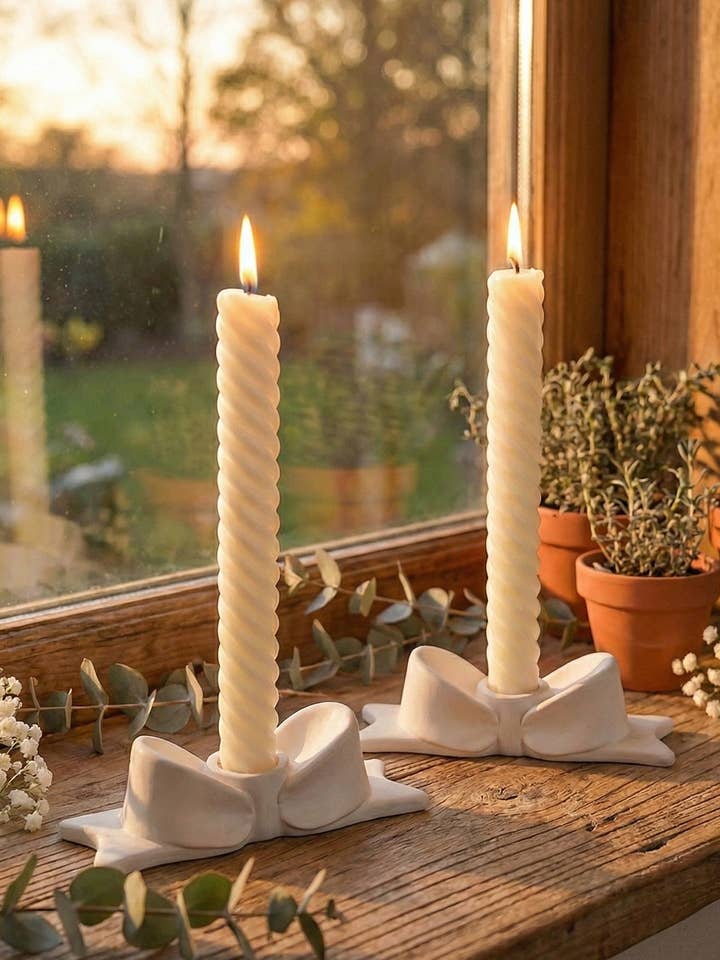 Bow Candle Holder for wholesale by Interlude Candles