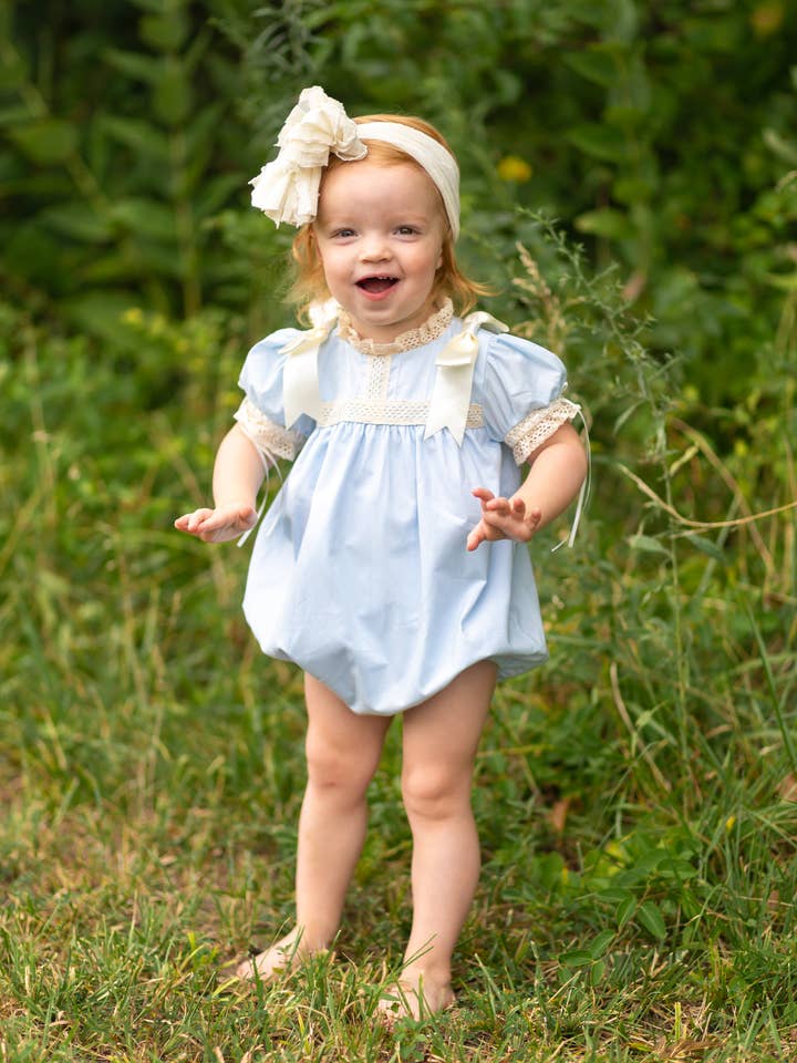 Posh Pickle - Wholesale Bodysuit (Non-Footed) - Baby - Bristol Blue Heirloom Bubble4